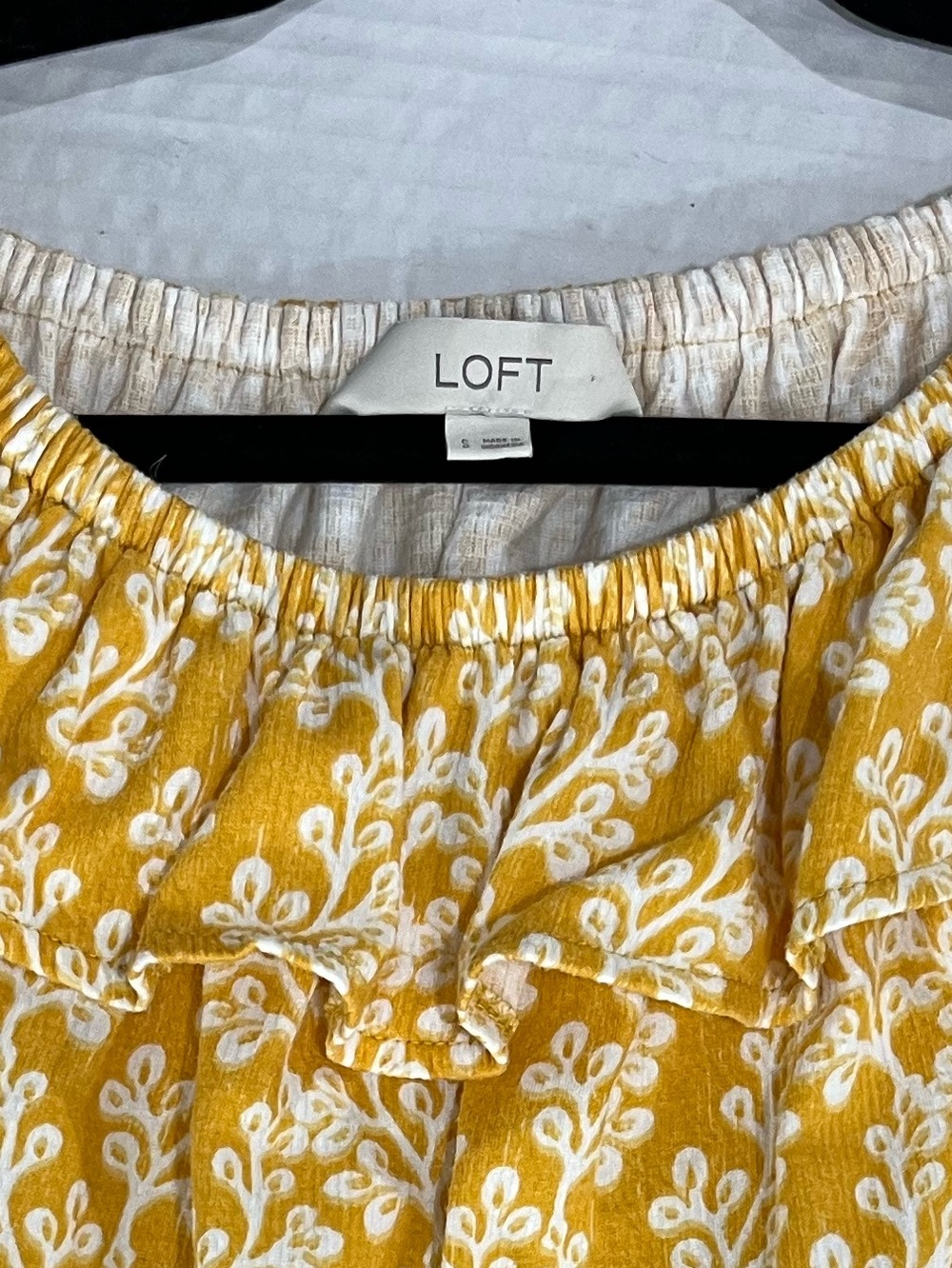 LOFT FLORAL OFF THE SHOULDER TOP - Picture 14 of 14